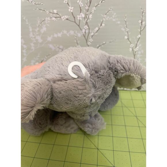 Ebba 11” Plush Gray & White Elephant Stuffed Animal Soft Toy - Picture 5 of 10